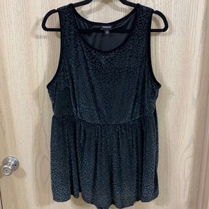 Torrid Black Velvet Babydoll Tank
